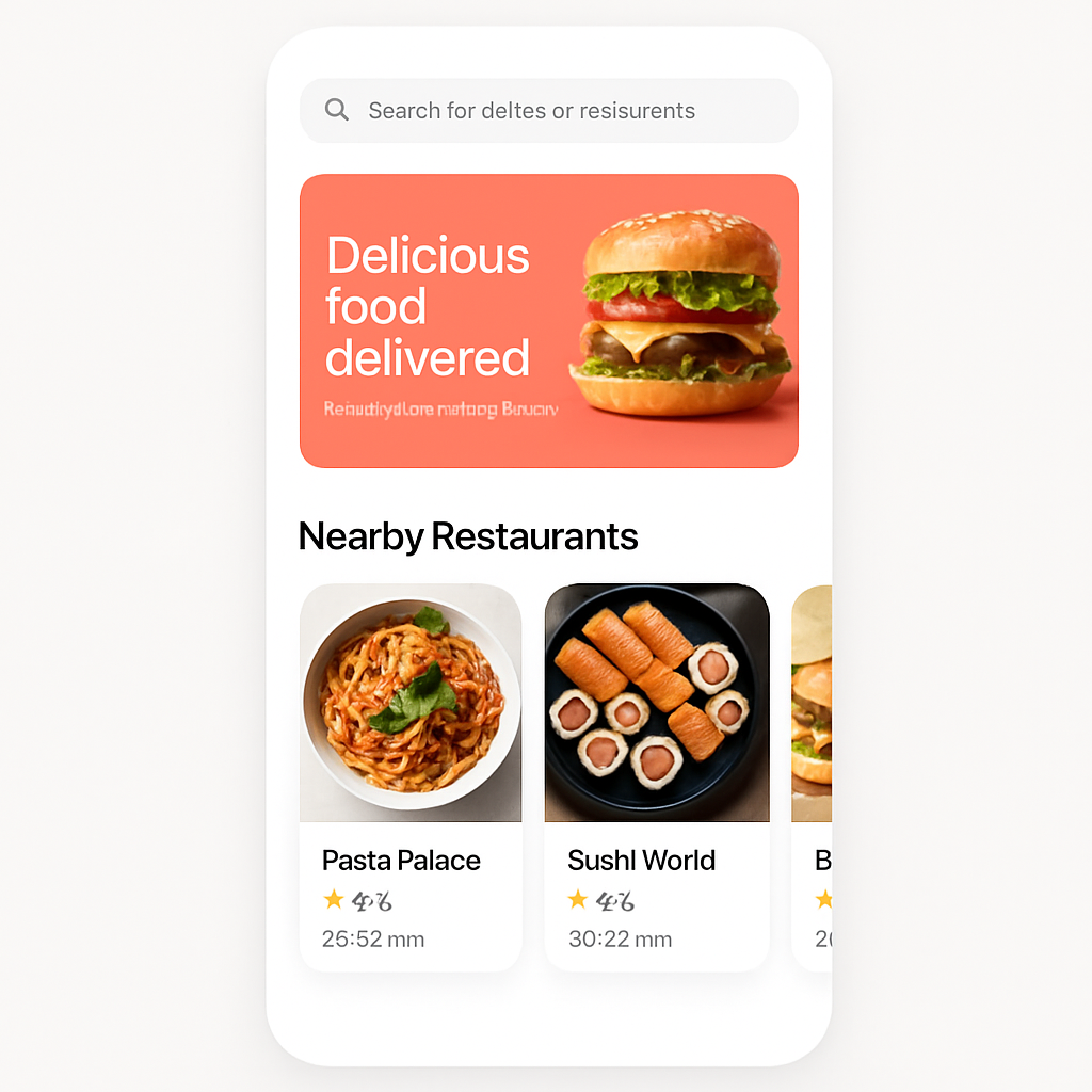 ForkLane — Food delivery app preview